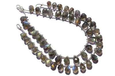 Labradorite Faceted Drops (Quality A+)